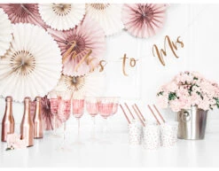 Bruiloft Slinger Miss To Mrs, Rose Goud 76cm 12 Bruiloft Slinger Miss To Mrs, Rose Goud 76cm -Feestspullen Winkel bruiloft slinger miss to mrs rose goud 76cm 2