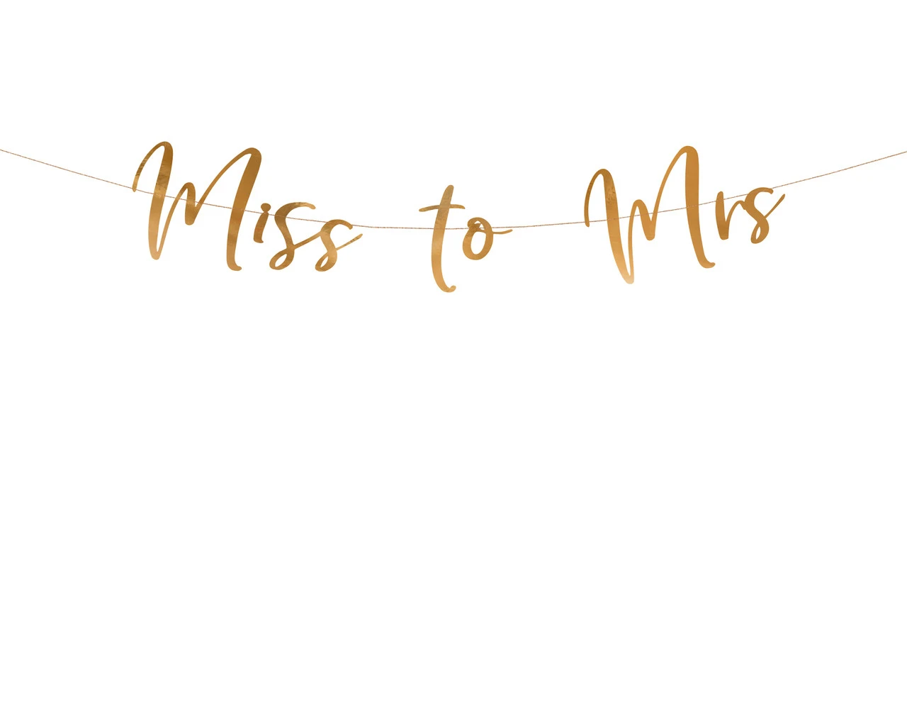 Bruiloft Slinger Miss To Mrs, Rose Goud 76cm 1 Bruiloft Slinger Miss To Mrs, Rose Goud 76cm