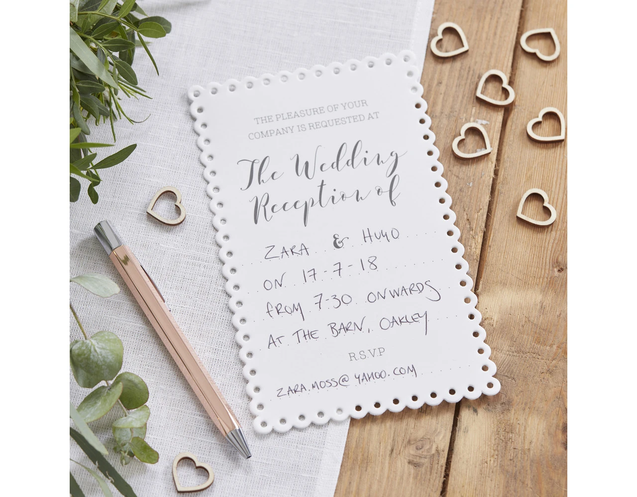 Bruiloft Uitnodigingen 18cm 10st 3 Bruiloft Uitnodigingen 18cm 10st - Afbeelding 3