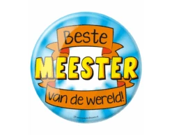 Button Beste Meester Van De Wereld 10,2cm