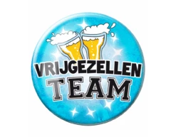 Button Vrijgezellen Team Man 10,2cm