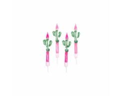 Cactus Kaarsjes 5,9cm 4st