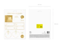 Cadeau Stickers Kerst Goud -Feestspullen Winkel cadeau stickers kerst goud 2