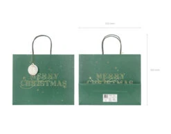 Cadeautas Merry Christmas Groen 32,5cm -Feestspullen Winkel cadeautas merry christmas groen 325cm 2
