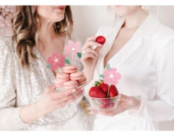 Caketopper Bloemen 14,5cm 8st -Feestspullen Winkel caketopper bloemen 145cm 8st 2