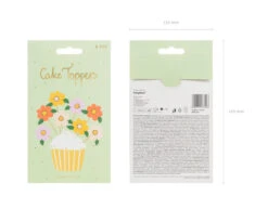 Caketopper Bloemen Mix 13cm 8st -Feestspullen Winkel caketopper bloemen mix 13cm 8st 4