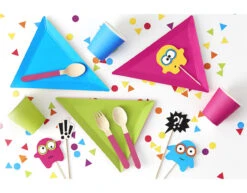 Caketopper Monster 20,5cm 6st -Feestspullen Winkel caketopper monster 205cm 6st 5