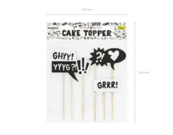 Caketopper Monster 20,5cm 6st -Feestspullen Winkel caketopper monster 205cm 6st 7
