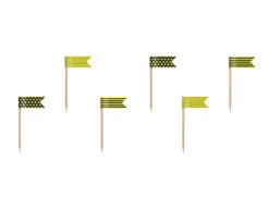 Caketopper Vlaggetjes 7cm 6st