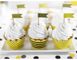 Caketopper Vlaggetjes 7cm 6st -Feestspullen Winkel caketopper vlaggetjes 7cm 6st 4