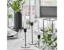 Candle Holders Matt Black Candle Holders 3 Per Pack -Feestspullen Winkel candle holders matt black candle holders 3 per pac 2