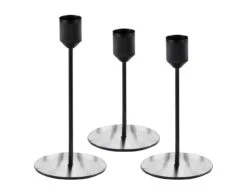 Candle Holders Matt Black Candle Holders 3 Per Pack