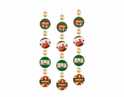 Casino Hangdecoratie 1,2m 3st