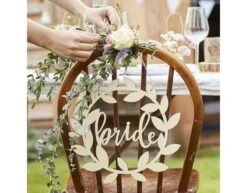 Chair Signs Bride & Groom -Feestspullen Winkel chair signs bride groom 2