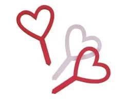 Cocktailprikkers Hartjes 5cm 6st