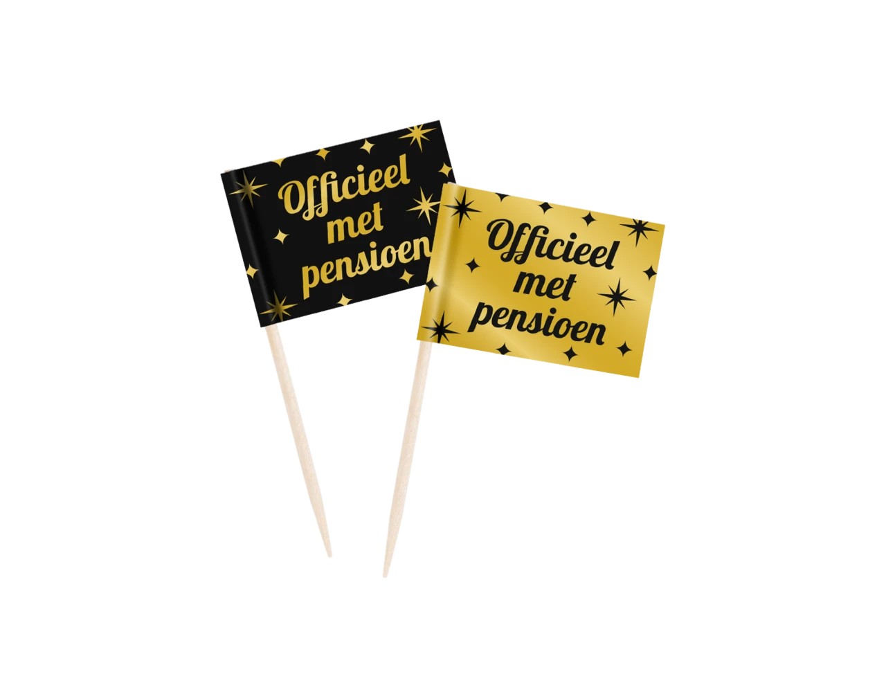 Cocktailprikkers Pensioen 6,5cm 50st 1 Cocktailprikkers Pensioen 6,5cm 50st