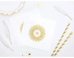 Communie Servetten Goud 33cm 20st -Feestspullen Winkel communie servetten goud 33cm 20st 2