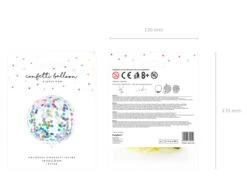 Confetti Ballon 1m -Feestspullen Winkel confetti ballon 1m 2