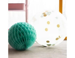 Confetti Ballon Blauw Goud 61cm -Feestspullen Winkel confetti ballon blauw goud 61cm 3