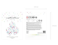 Confetti Ballonnen 30cm 6st -Feestspullen Winkel confetti ballonnen 30cm 6st 2