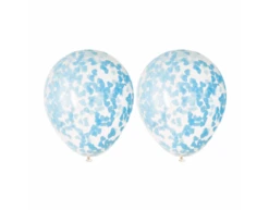 Confetti Ballonnen Blauw Hart 40cm 5st