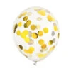 Confetti Ballonnen Goud Deluxe 30cm 6st