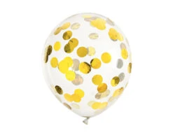 Confetti Ballonnen Goud Deluxe 30cm 6st