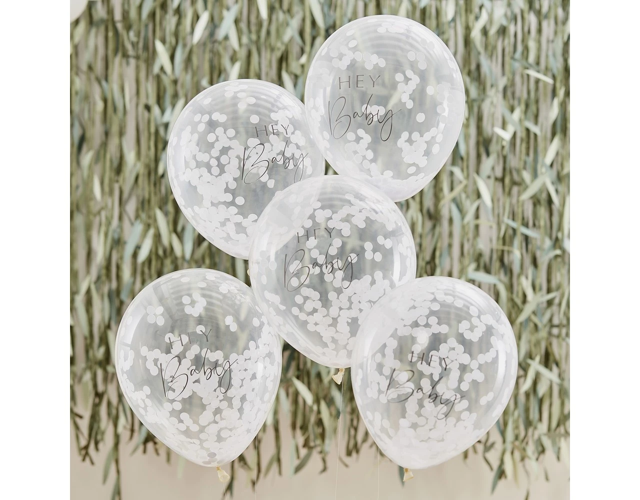 Confetti Ballonnen Hey Baby 30cm 5st 2 Confetti Ballonnen Hey Baby 30cm 5st - Afbeelding 2