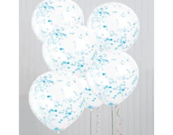 Confetti Ballonnen Lichtblauw 40cm 6st -Feestspullen Winkel confetti ballonnen lichtblauw 40cm 6st 2
