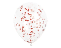 Confetti Ballonnen Rood 40cm 6st
