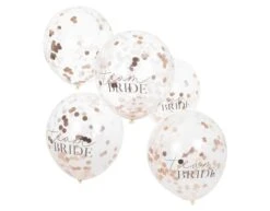 Confetti Ballonnen Team Bride 30cm 5st