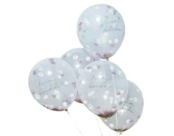 Confetti Ballonnen Team Bride Bloemen 30cm 5st
