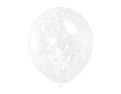 Confetti Ballonnen Wit 30,5cm 6st