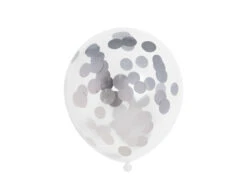 Confetti Ballonnen Zilver 12cm 6st