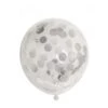 Confetti Ballonnen Zilver 30cm 6st