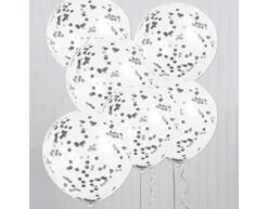 Confetti Ballonnen Zwart 40cm 6st -Feestspullen Winkel confetti ballonnen zwart 40cm 6st 2