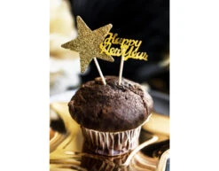 Confetti Happy New Year Goud 4cm -Feestspullen Winkel confetti happy new year goud 4cm 4