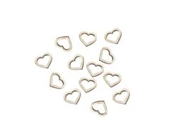 Confetti Hartjes Hout 2cm 25st