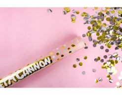 Confetti Kanon Goud Zilver 60cm -Feestspullen Winkel confetti kanon goud zilver 60cm 4