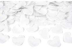 Confetti Kanon Hartjes Wit 80cm -Feestspullen Winkel confetti kanon hartjes wit 80cm 2