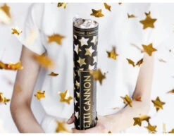 Confetti Kanon Sterren Goud 80cm -Feestspullen Winkel confetti kanon sterren goud 80cm 3