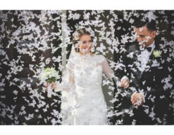 Confetti Kanon Vlinders Wit 40cm -Feestspullen Winkel confetti kanon vlinders wit 40cm 3