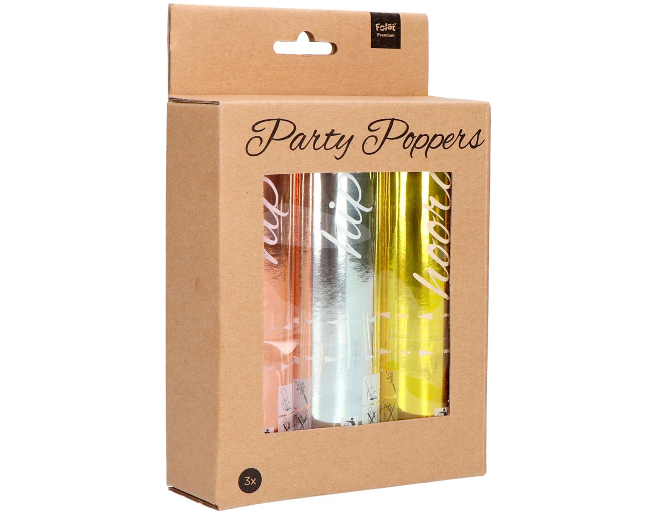 Confetti Kanonnen Set Metallic 15cm 3st 5 Confetti Kanonnen Set Metallic 15cm 3st - Afbeelding 5