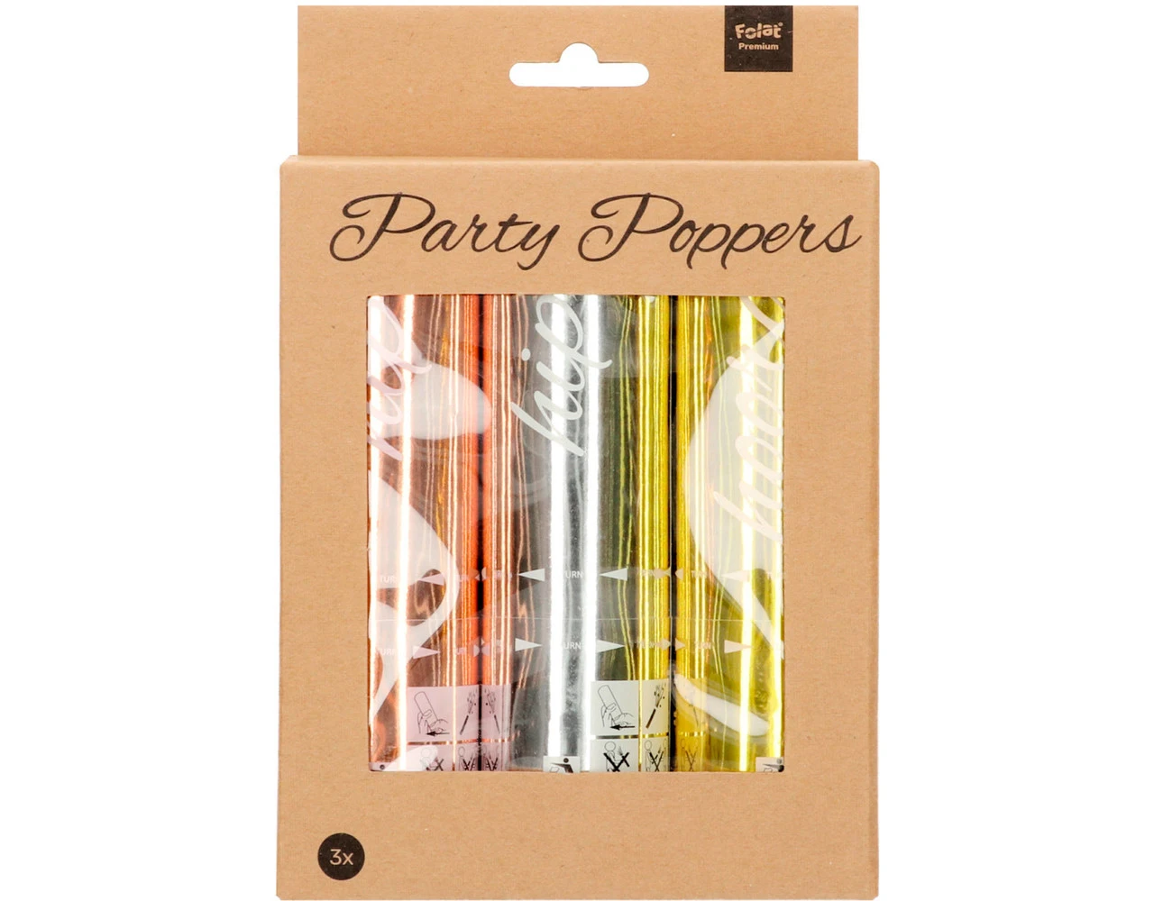 Confetti Kanonnen Set Metallic 15cm 3st 7 Confetti Kanonnen Set Metallic 15cm 3st - Afbeelding 7