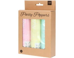 Confetti Kanonnen Set Pastel 15cm 3st -Feestspullen Winkel confetti kanonnen set pastel 15cm 3st 8