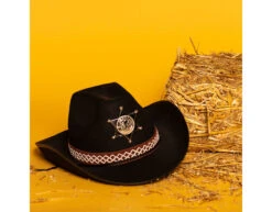 Cowboyhoed Kind Zwart -Feestspullen Winkel cowboyhoed kind zwart 2