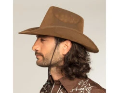 Cowboyhoed Utah Nepleer Bruin 43cm -Feestspullen Winkel cowboyhoed utah nepleer bruin 43cm 4