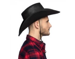 Cowboyhoed Zwart 45cm -Feestspullen Winkel cowboyhoed zwart 45cm 2