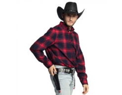 Cowboyhoed Zwart 45cm -Feestspullen Winkel cowboyhoed zwart 45cm 3
