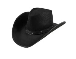 Cowboyhoed Zwart 45cm -Feestspullen Winkel cowboyhoed zwart 45cm 4